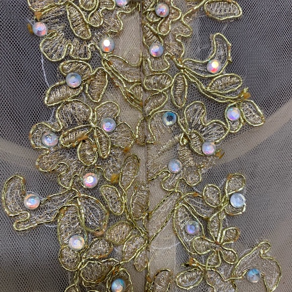 Embroidered and rhinestone cocktail dress. - Picture 6 of 6
